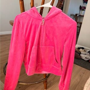 Juicy Couture Bright Pink Hoodie Jacket and Sweatpants.